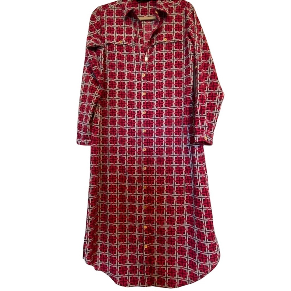 C. Wonder Women's Long Sleeve Printed shirt dress.
